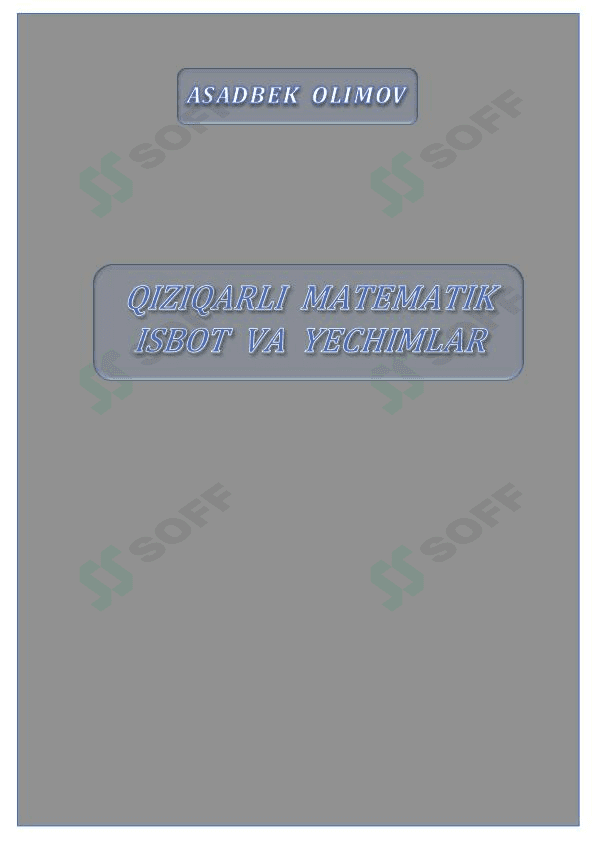 Matematika formulalar isboti 2-qism 1