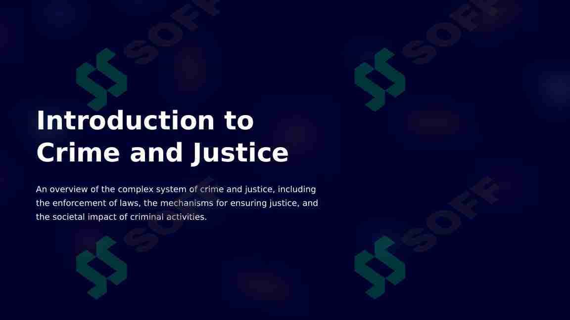 Introduction to Crime and Justice 1