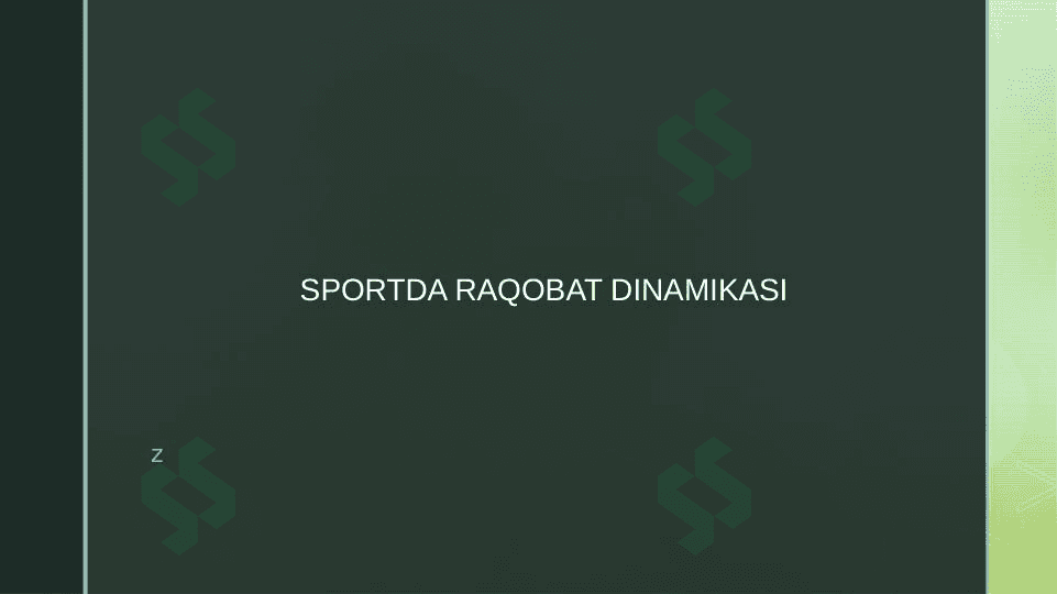 Sportda raqobat dinamikasi 1
