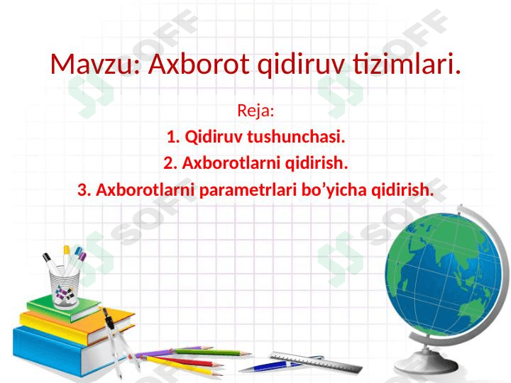 Axborot qidiruv tizimlari 1