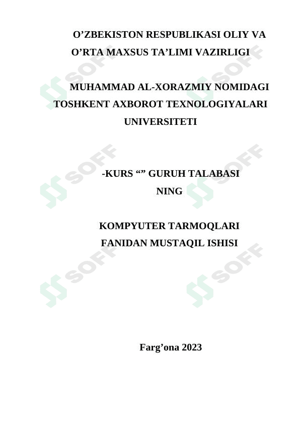 Kompyuter tarmoqlari 1