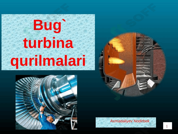 Bug` turbina qurilmalari 1