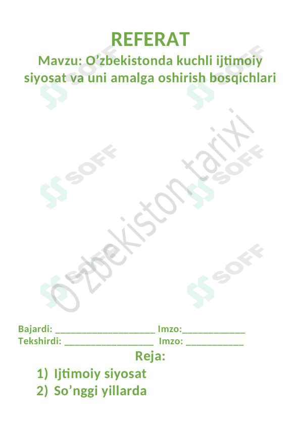 O'zbekistonda kuchli ijtimoiy siyosat 1