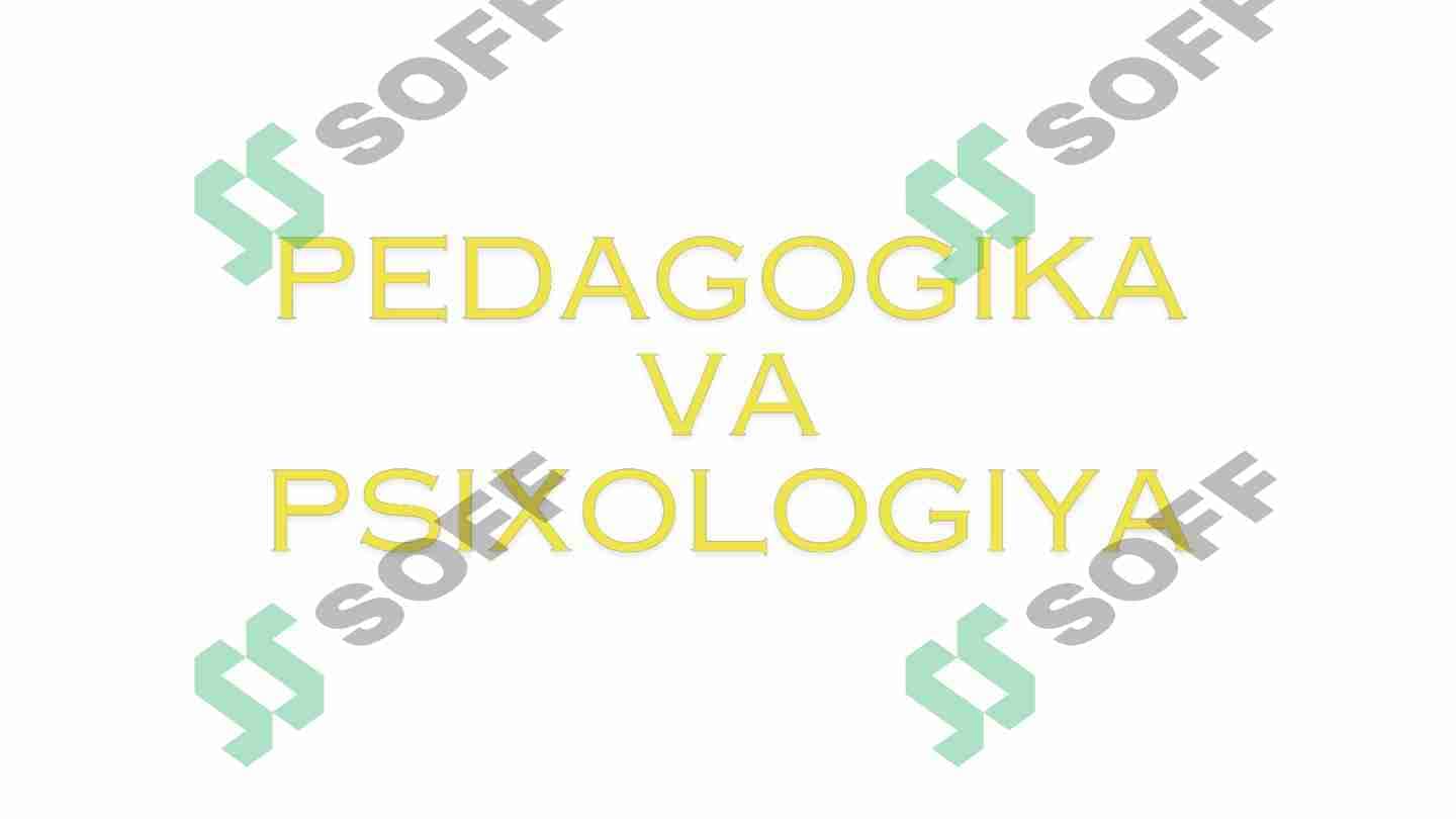 Pedagogik muloqot tizimi va uni tashkil etish texnologiyasi. 1