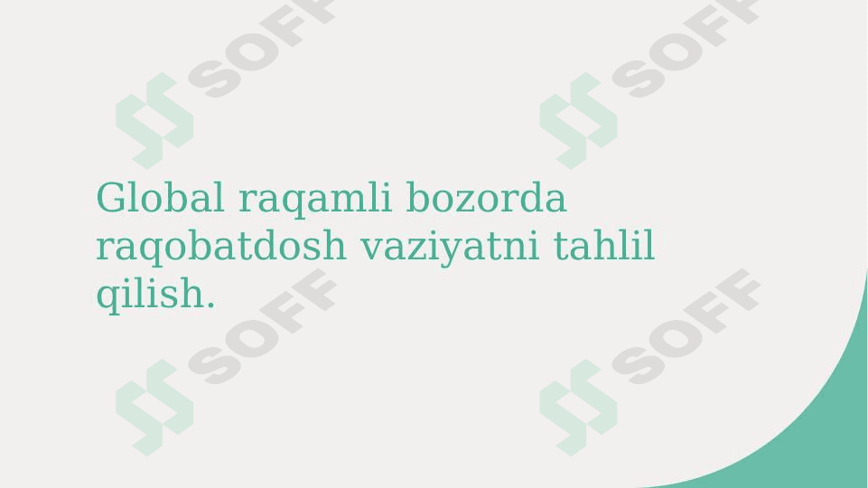 Global raqamli bozorda raqobatdosh vaziyatni tahlil qilish 1