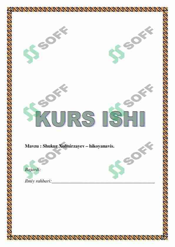 Shukur Xolmirzayev 1
