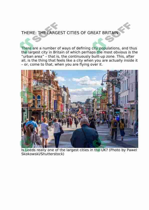 the largest cities of great britain 1
