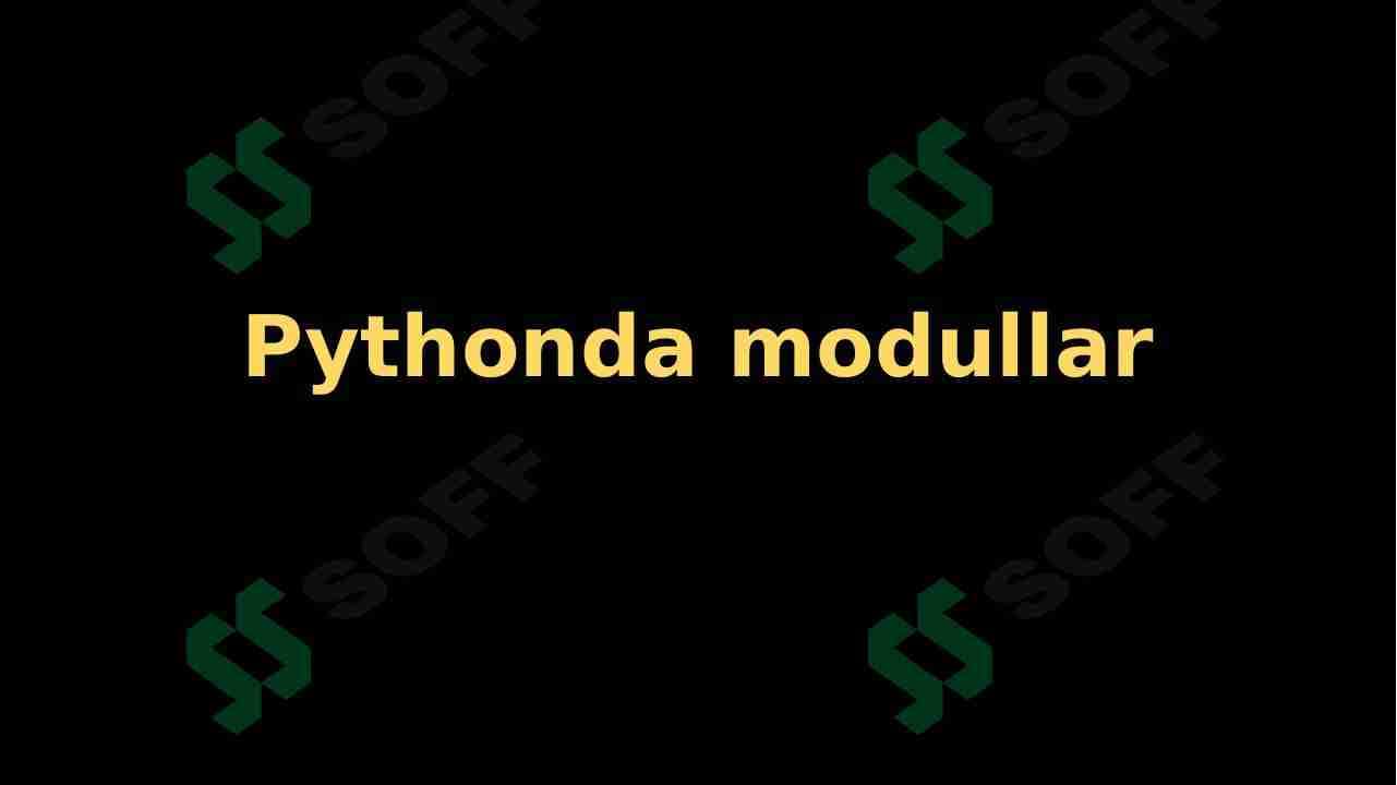 Pythonda modullar 1