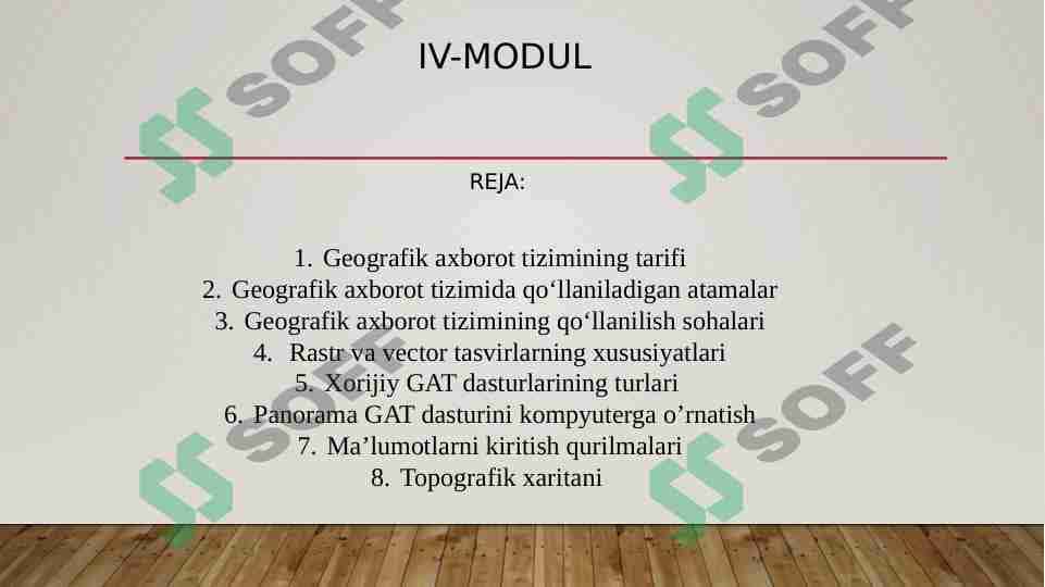 Geografiya IV modul 1
