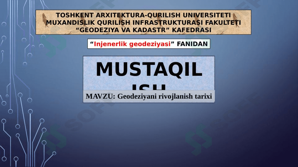 Geodeziyani rivojlanish tarixi 1