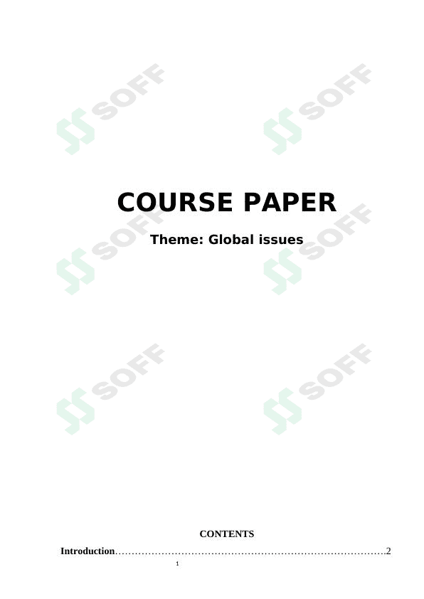 Global issues 1