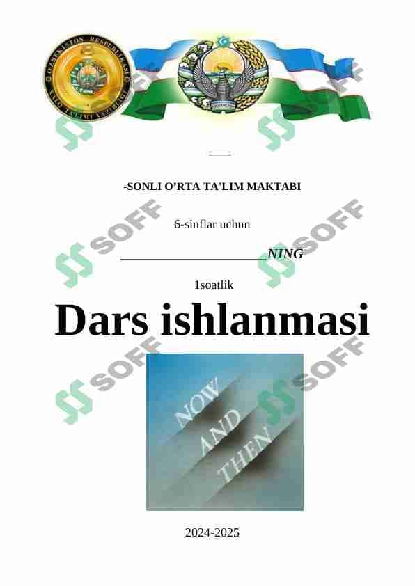 DARS ISHLANMA NOW AND THEN 1