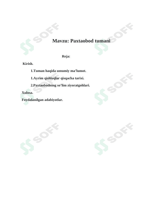Paxtaobod tumani toponomikasi 1
