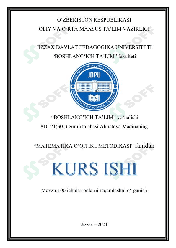 100 ichida sonlarni raqamlashni o‘rganish 1