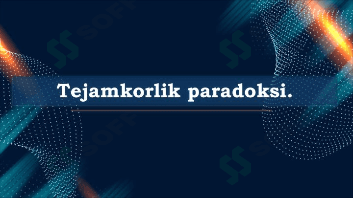 Tejamkorlik paradoksi 1