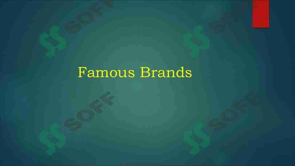 Famous Brands 1