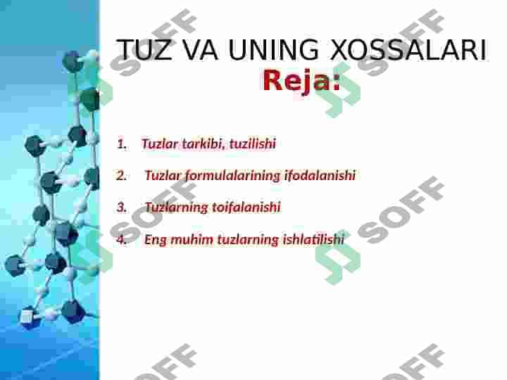 Tuz va uning xossalari 2