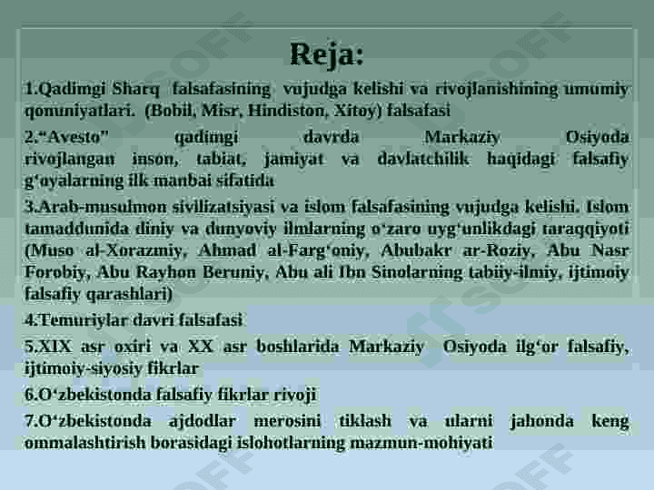 Sharq falsafasi 2