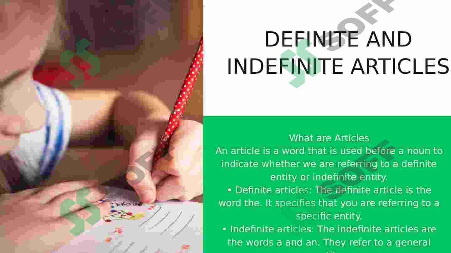 DEFINITE AND INDEFINITE ARTICLES 2