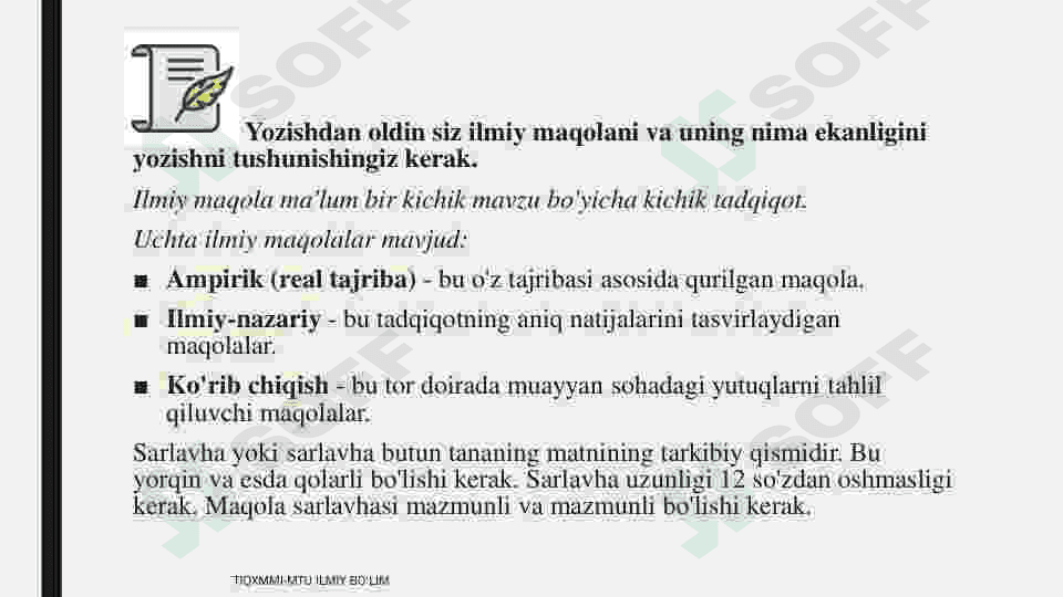 Ilmiy maqola qanday yoziladi? 2