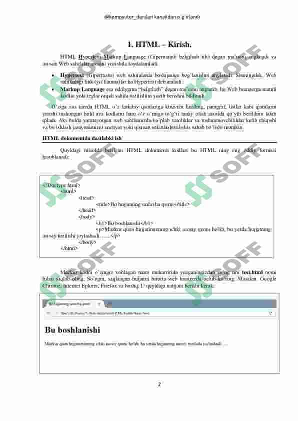 HTML darslik 2