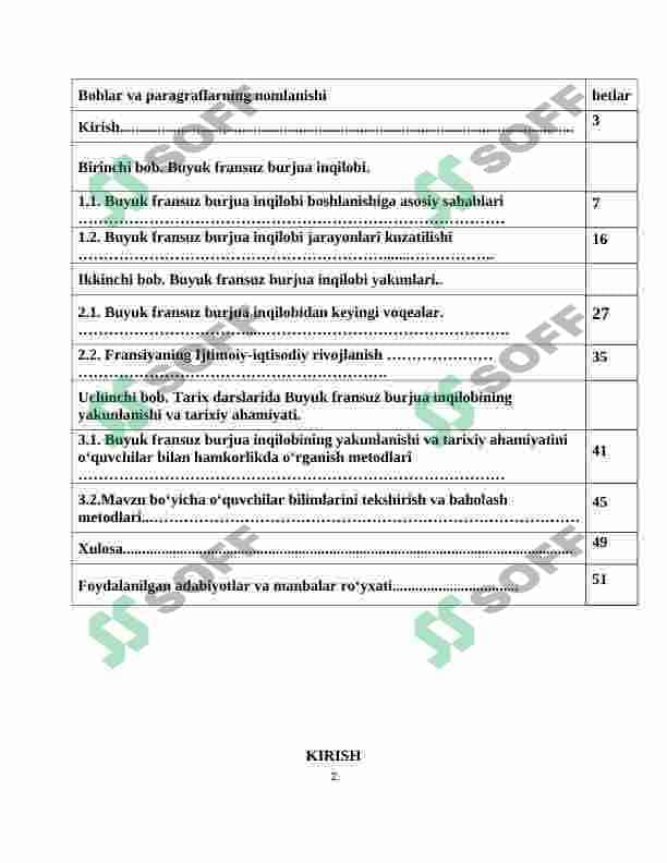 Tarix darslarida ,,Buyuk fransuz burjua inqilobining yakunlanishi va tarixiy ahamiyati '' mavzusini oʻrganish. 2
