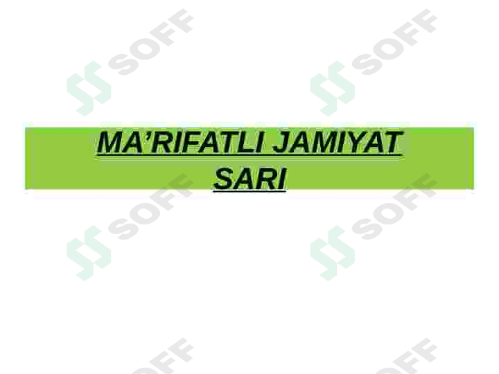 Ma’rifatli jamiyat sari 2