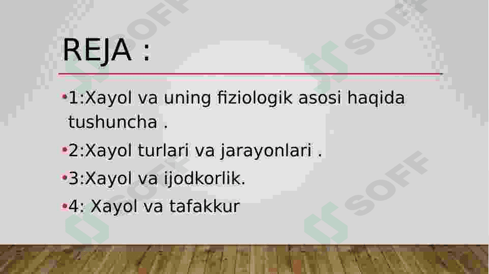 Xayol turlari (oddiy) 2