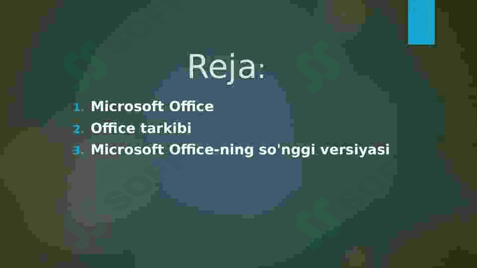 Microsoft office 365 dasturi haqida umumiy ma'lumot 2