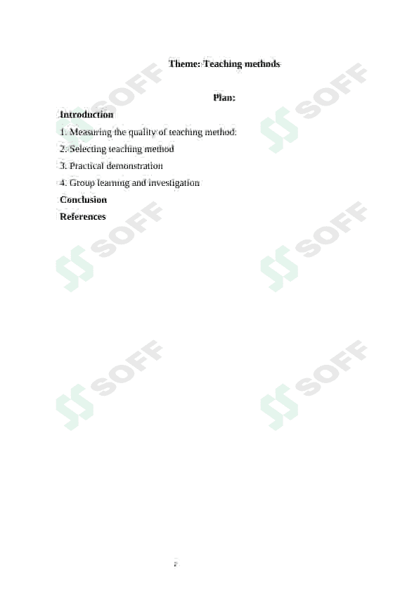 Teaching methods 2