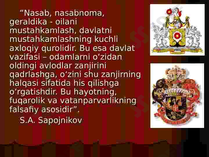 Geneologiya. Maxsus tarix fanlari 2