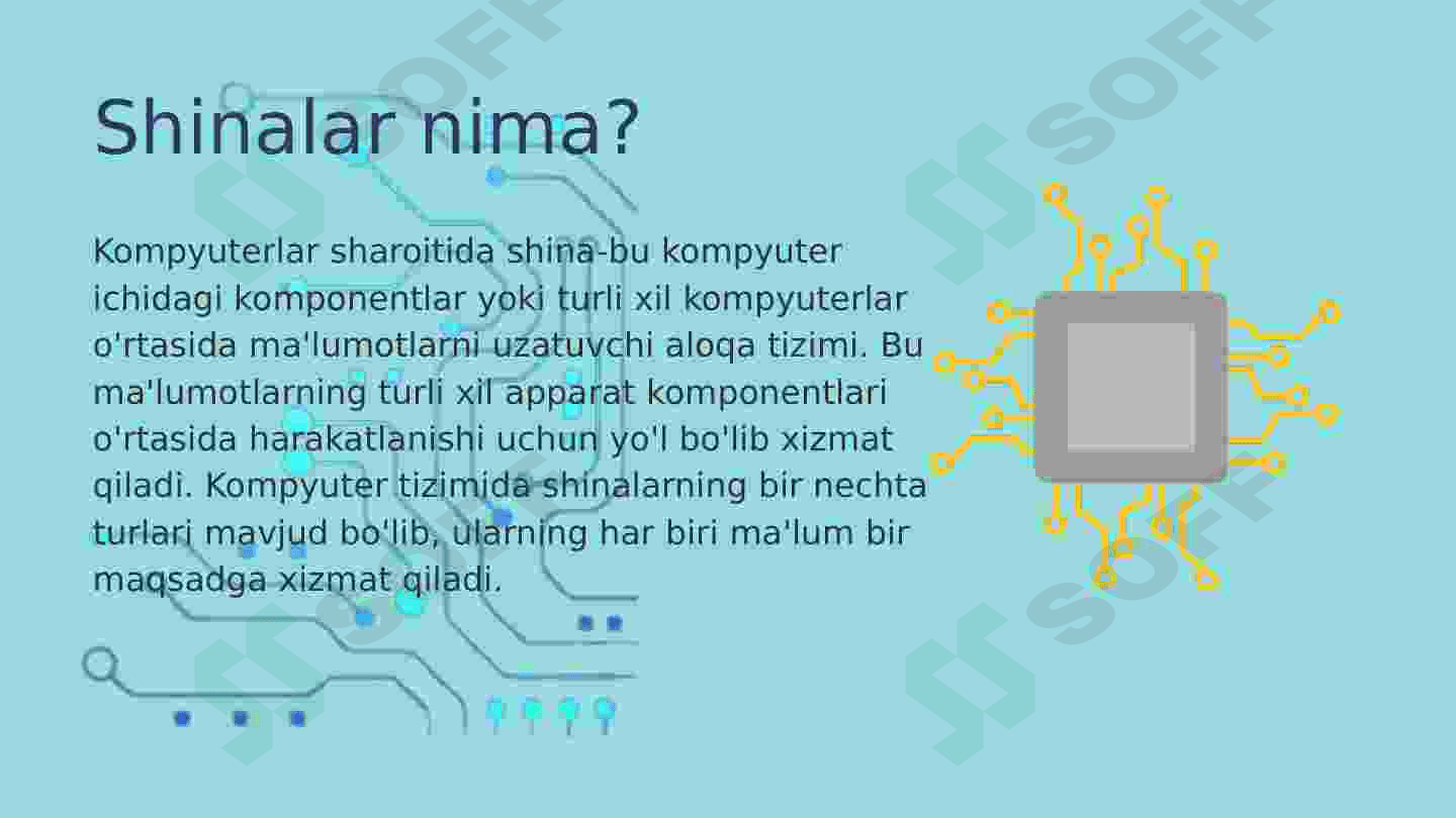 Kompyuter tashkil etish. SHINALAR VA ULARNING XUSUSIYATLARI 3