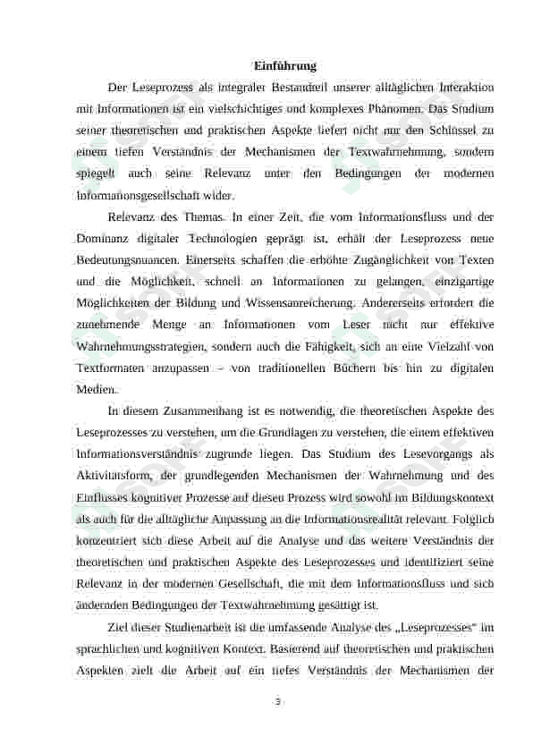 Der Leseprozess 3