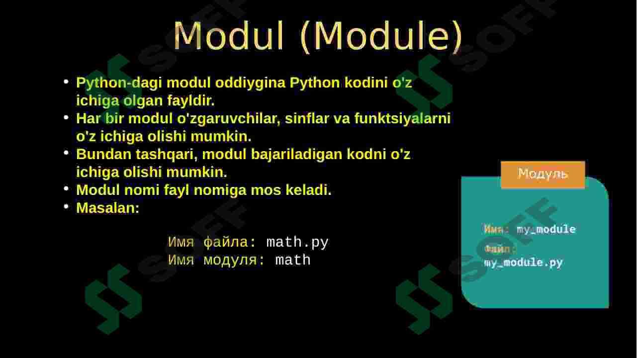 Pythonda modullar 3