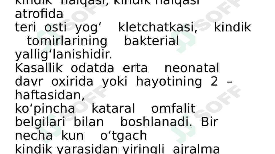 Kindik  yarasining  infeksion kasalliklari 3