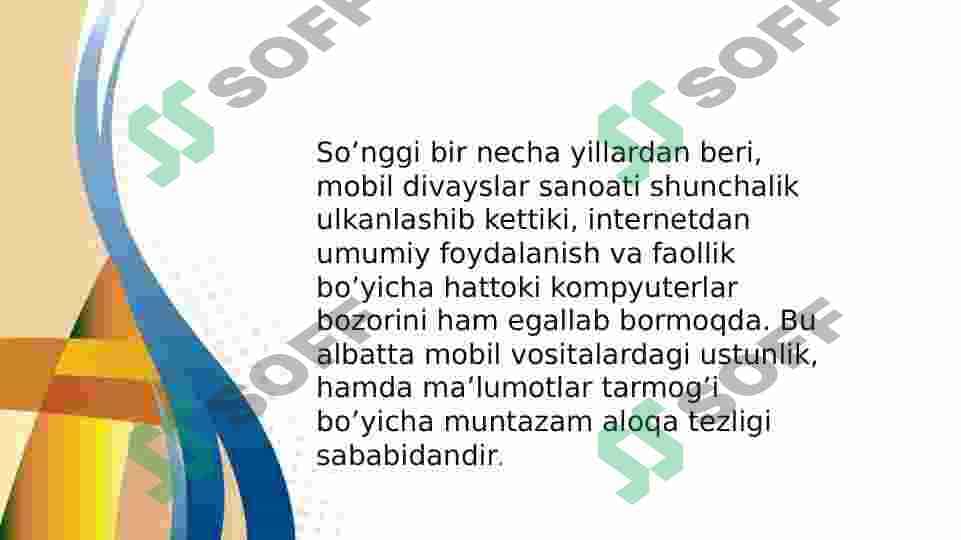Android, Windows va iOS mobil operatsion tizimlarining xususiyatlari. 3