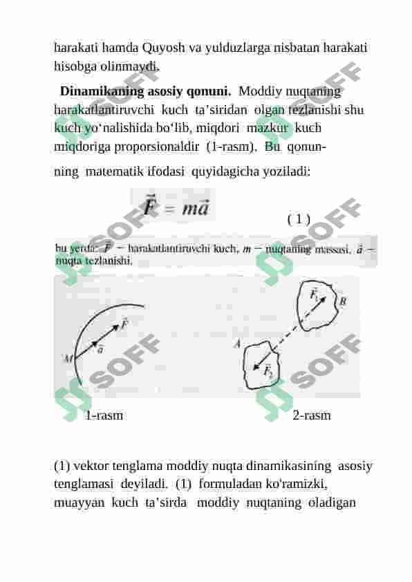 Dinamikaning asosiy tariflari 3