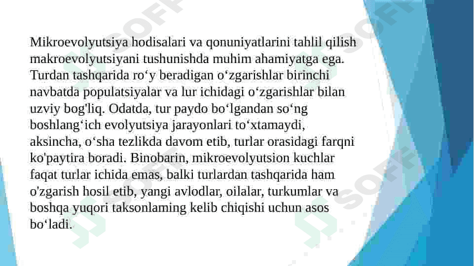 Mikroevolyusion ta'limotining paydo bólishi 3