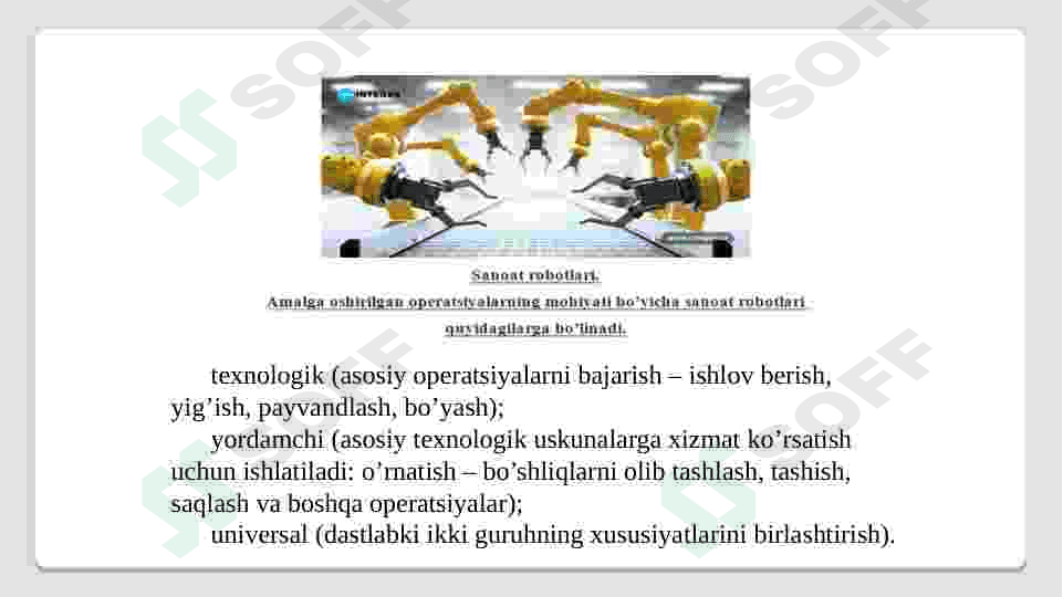 Sanoat robotlarining turlari 3
