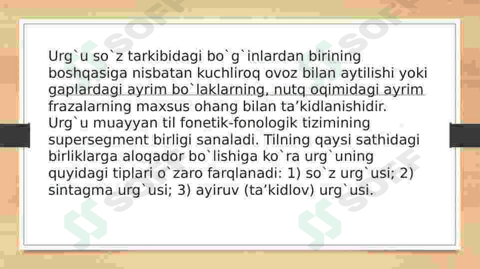 Urguning til va nutqdagi o'rni. 3