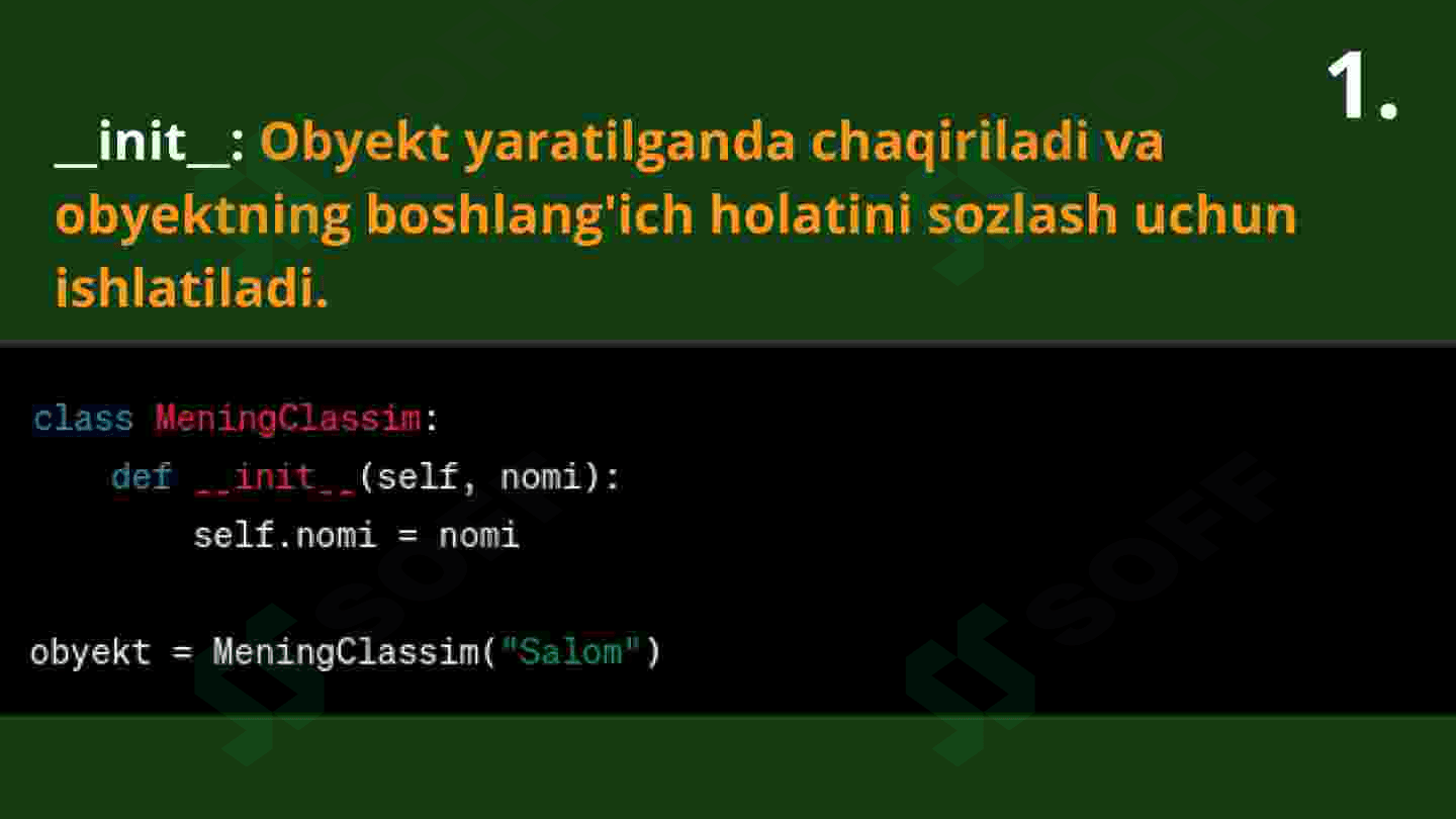 Python OOP: Dunder or Magic metodlar Prezintatsiya 3
