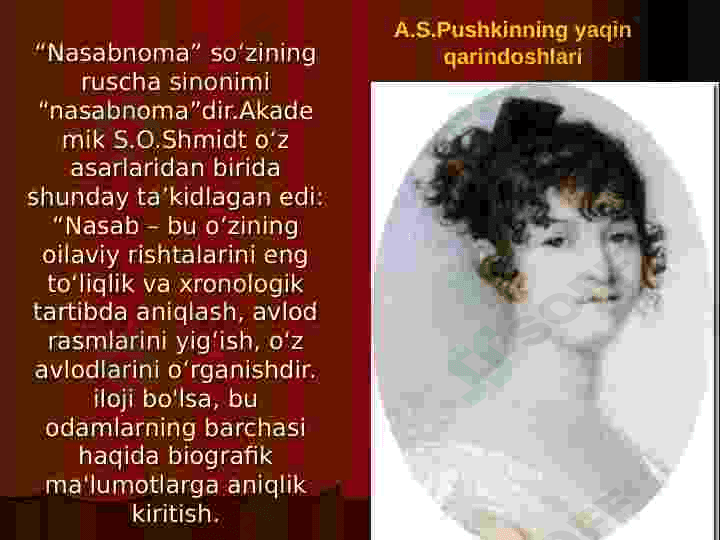 Geneologiya. Maxsus tarix fanlari 3