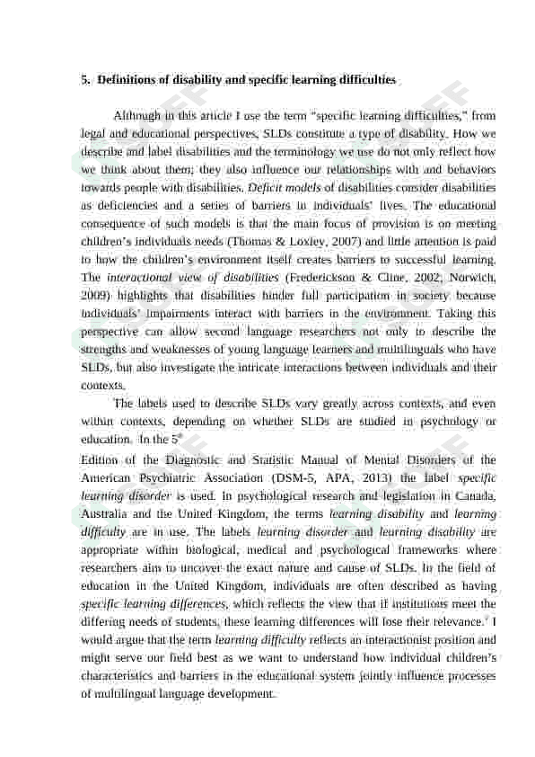 THE EFFECTS OF SPECIFIC LEARNING DIFFICULTIES ON PROCESSES OF MULTILINGUAL LANGUAGE 3