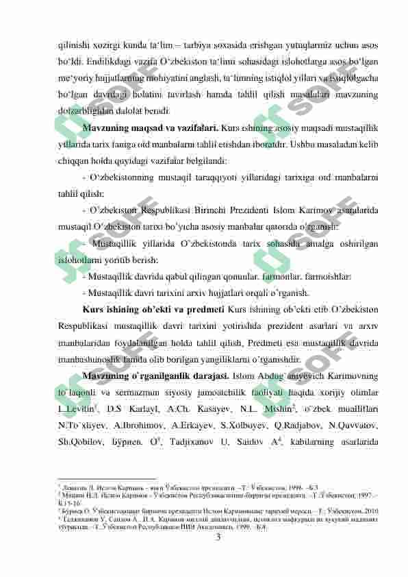 Mustaqillik davri manbalari manbashunosligi 3