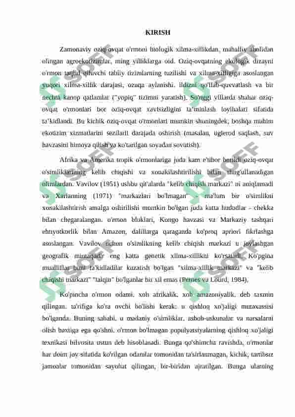 TROPIK MINTAQALARDA TARQALGAN OZIQ OVQAT O’SIMLIKLARI 3