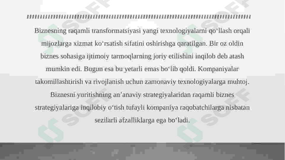 Beznisni raqamlashtirish va raqamli transformatsiya 3