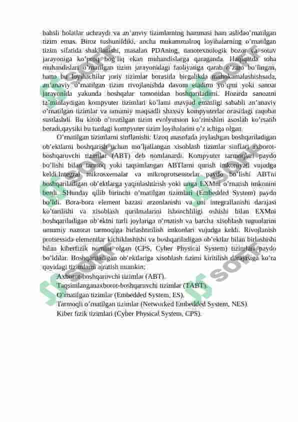 O‘rnatilgan operatsion tizimlar (Embedded linux). 4