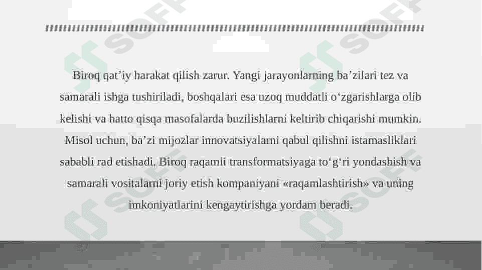 Beznisni raqamlashtirish va raqamli transformatsiya 4