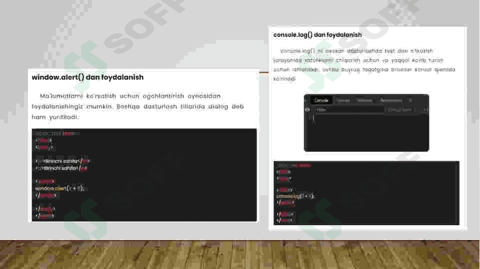 JAVASCRIPT BIRIKTIRILGAN FUNKSIYA VA OB‘YEKTLARI. GRAFIKA VA DOIMIY IFODALAR 4