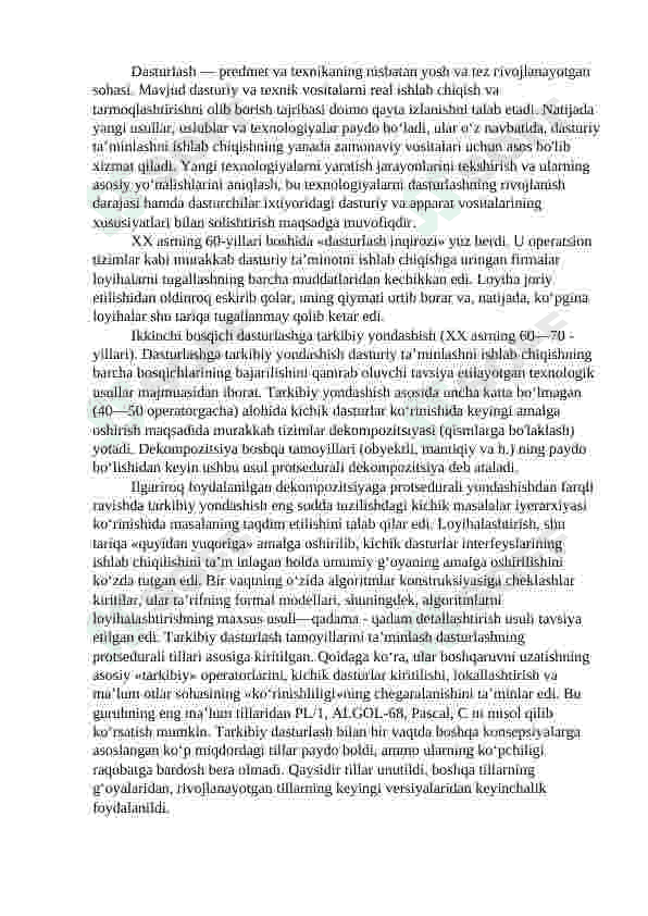 MULTIMODULLI PROGRAMMALAR YARATISH USULLARI 4